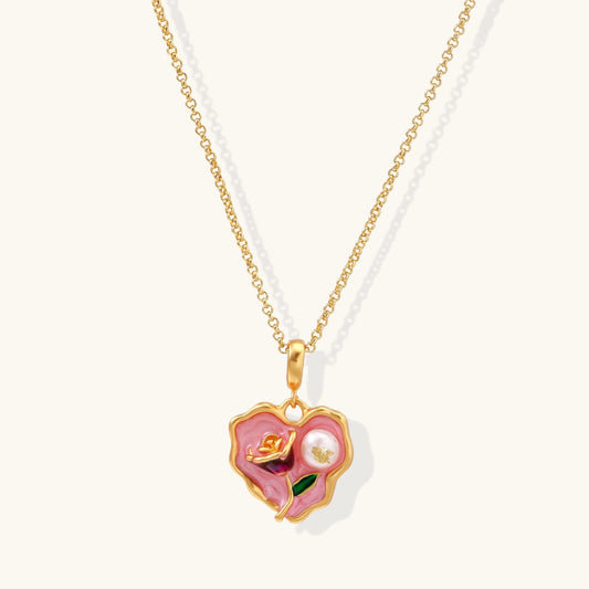 Rose Garden Heart Necklace