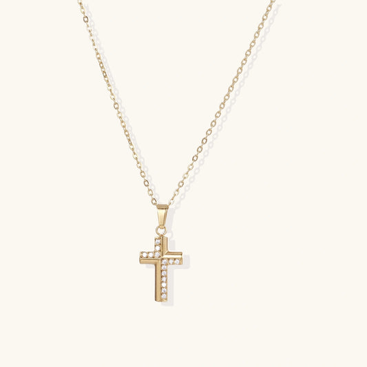Divine Radiance Cross Necklace By Fancy Chapter