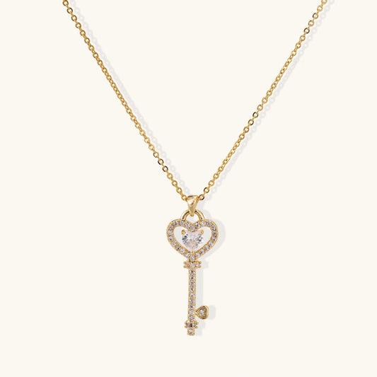 Secret Heart Key Necklace