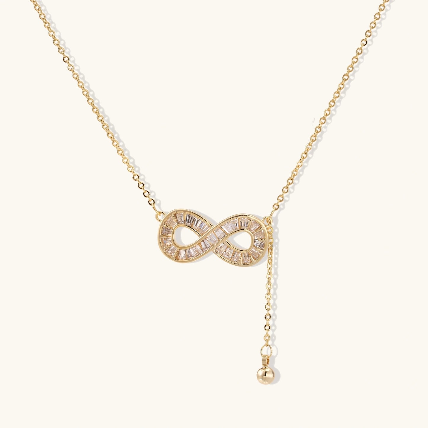 Infinity Sparkle Necklace by FANCY CHAPTER