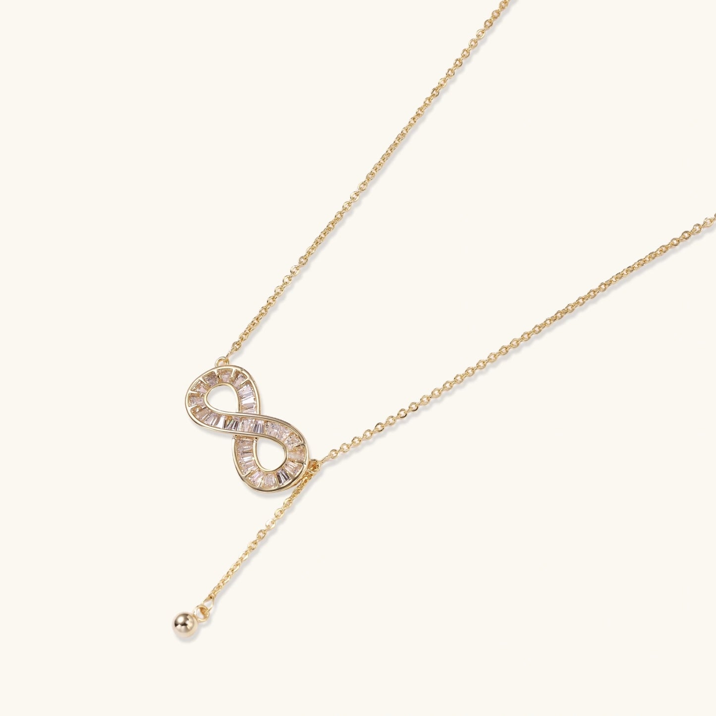 Infinity Sparkle Necklace by FANCY CHAPTER