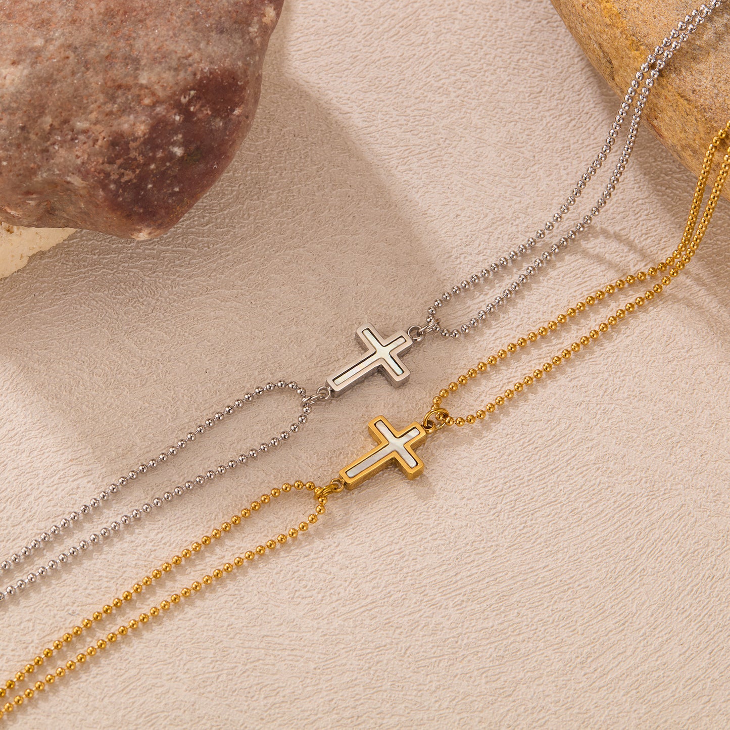 WDMT double-layered cross pendant