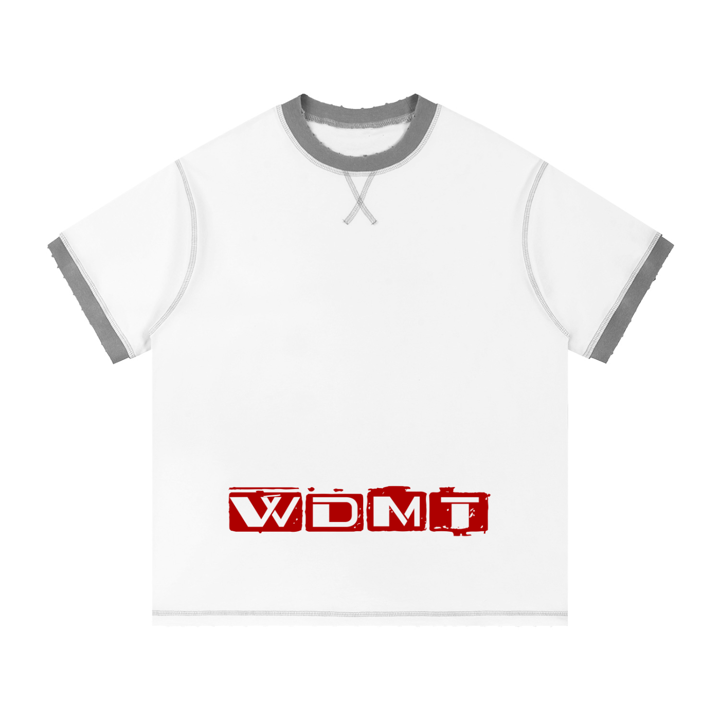 WDMT Contrast-Stitched Cotton T-Shirt