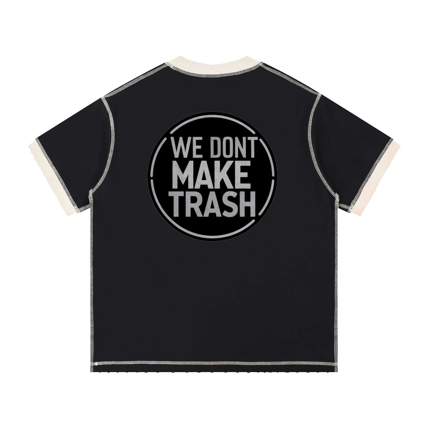 WDMT Contrast-Stitched Cotton T-Shirt