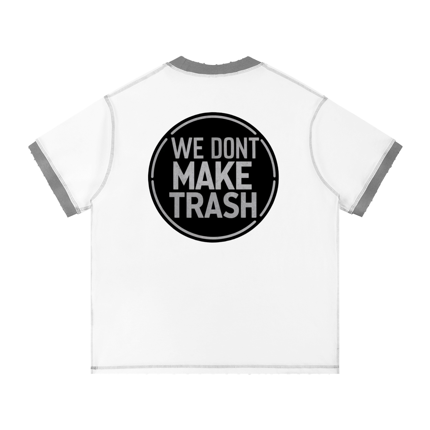 WDMT Contrast-Stitched Cotton T-Shirt