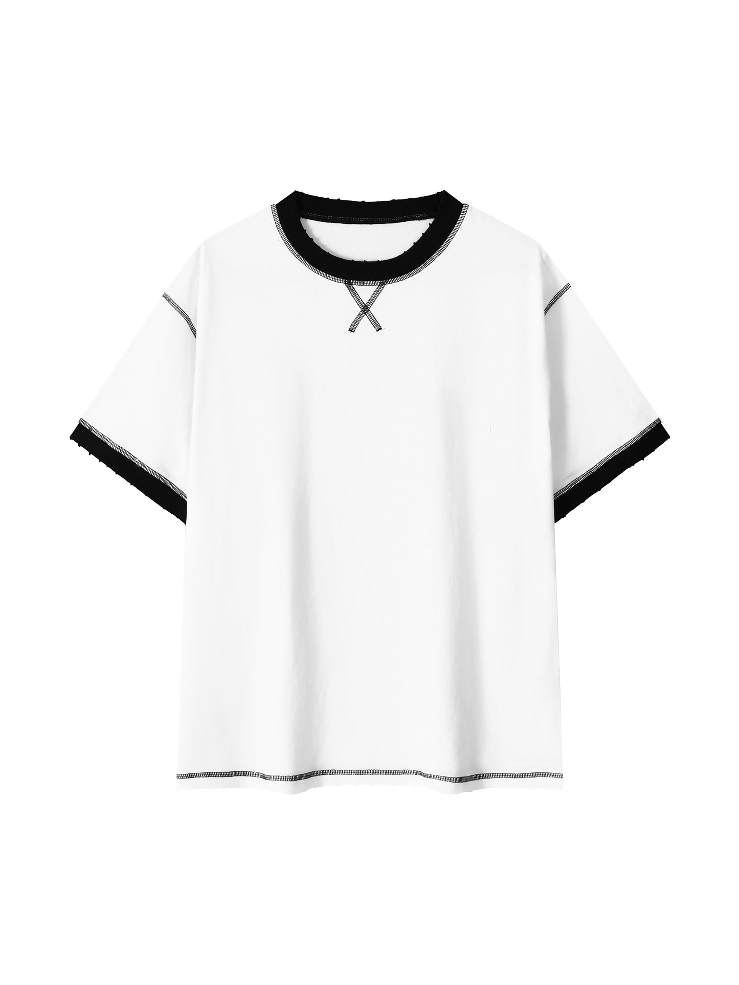 WDMT Contrast-Stitched Cotton T-Shirt