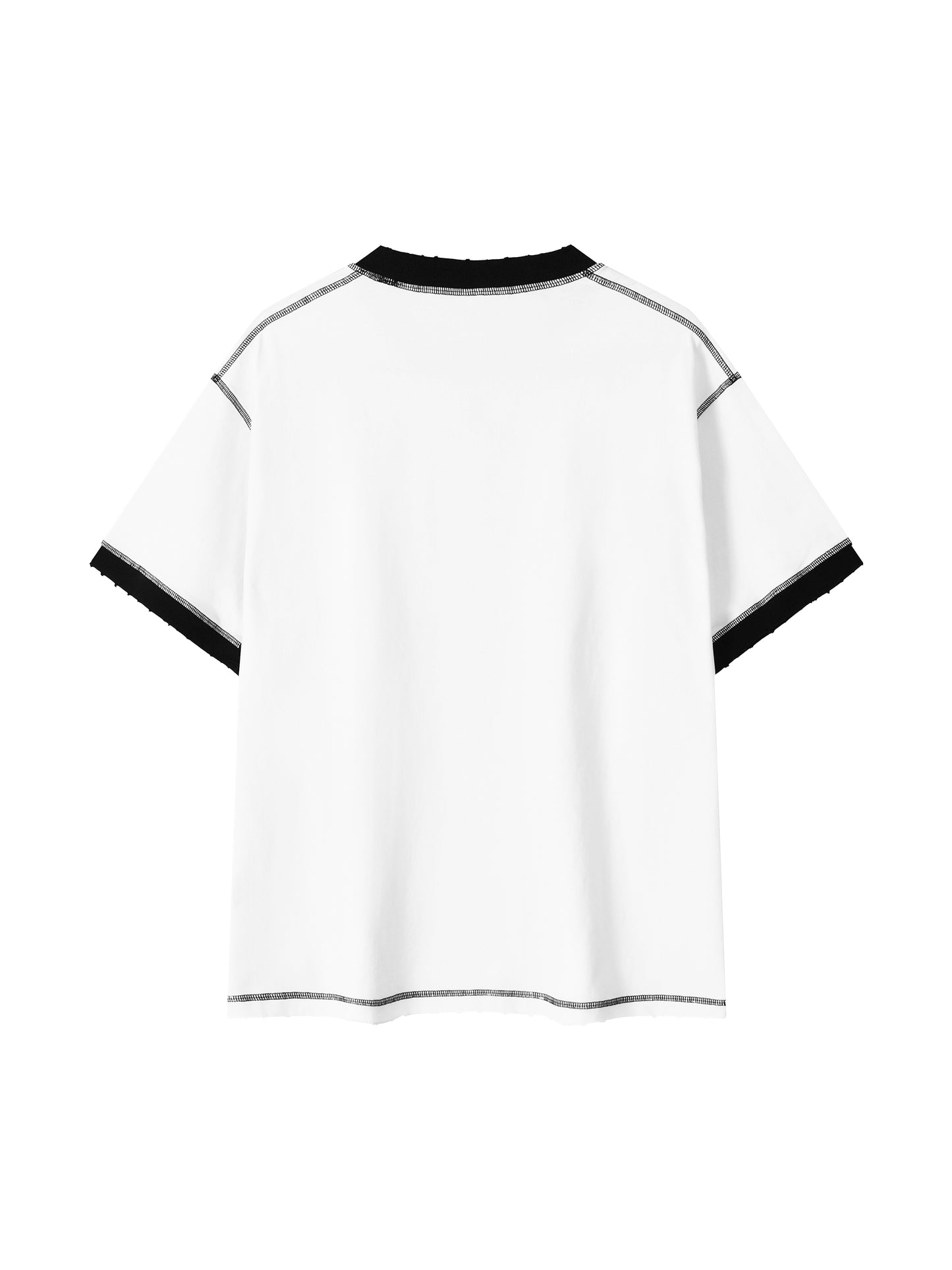 WDMT Contrast-Stitched Cotton T-Shirt