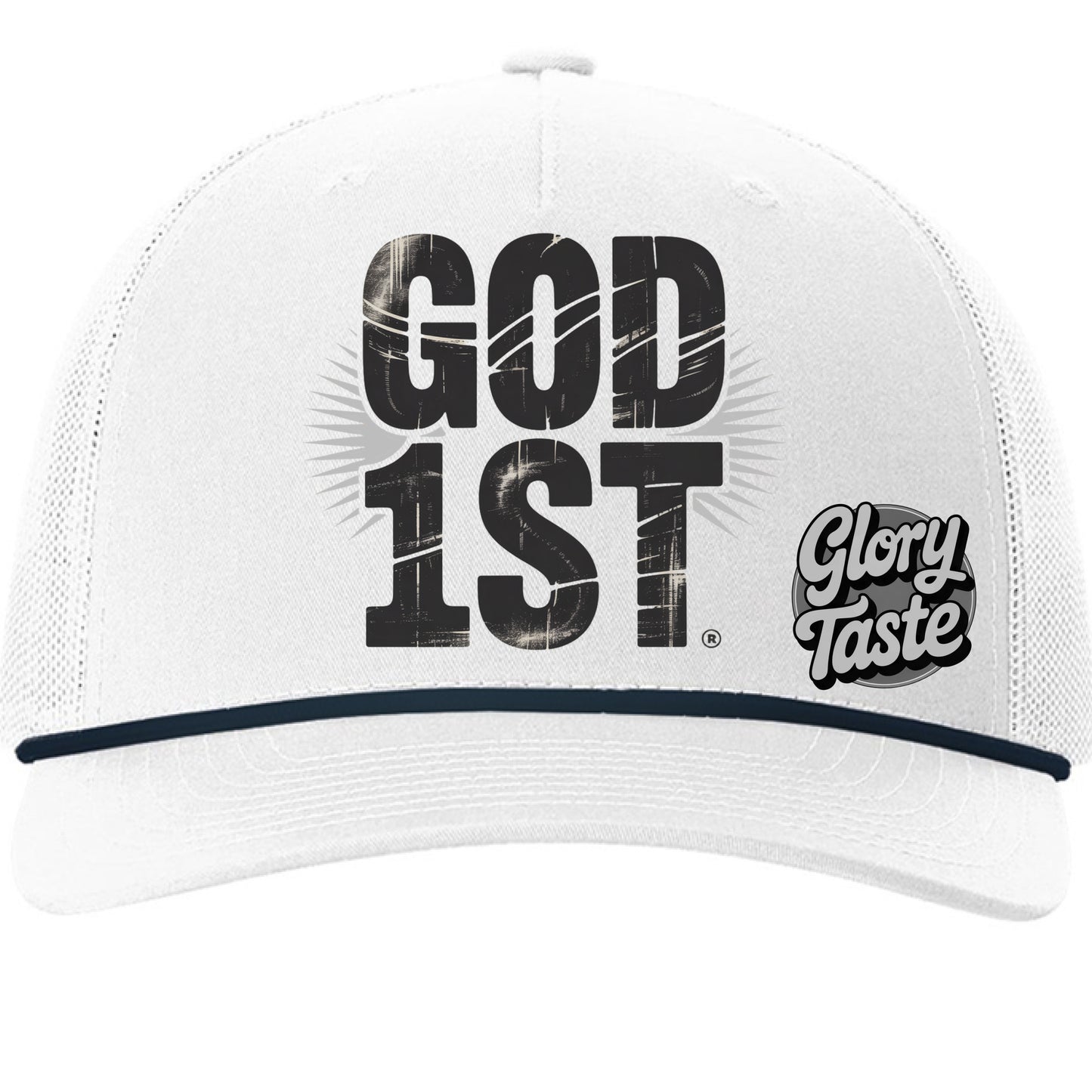 White/ Navy - FRONT