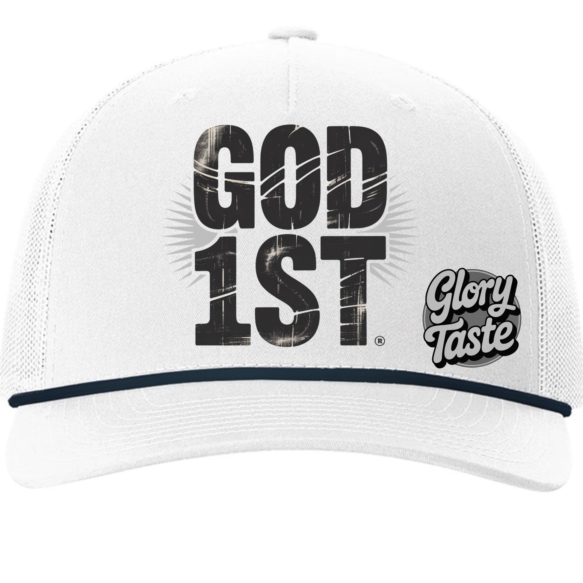 White/ Navy - FRONT