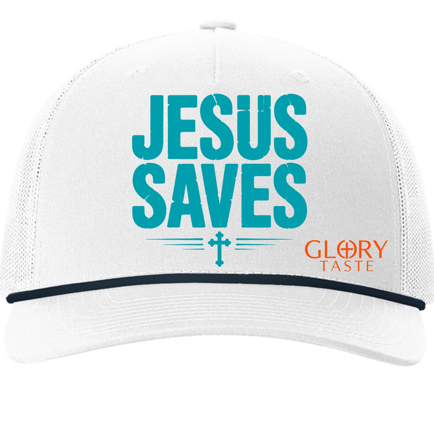 White/ Navy - FRONT