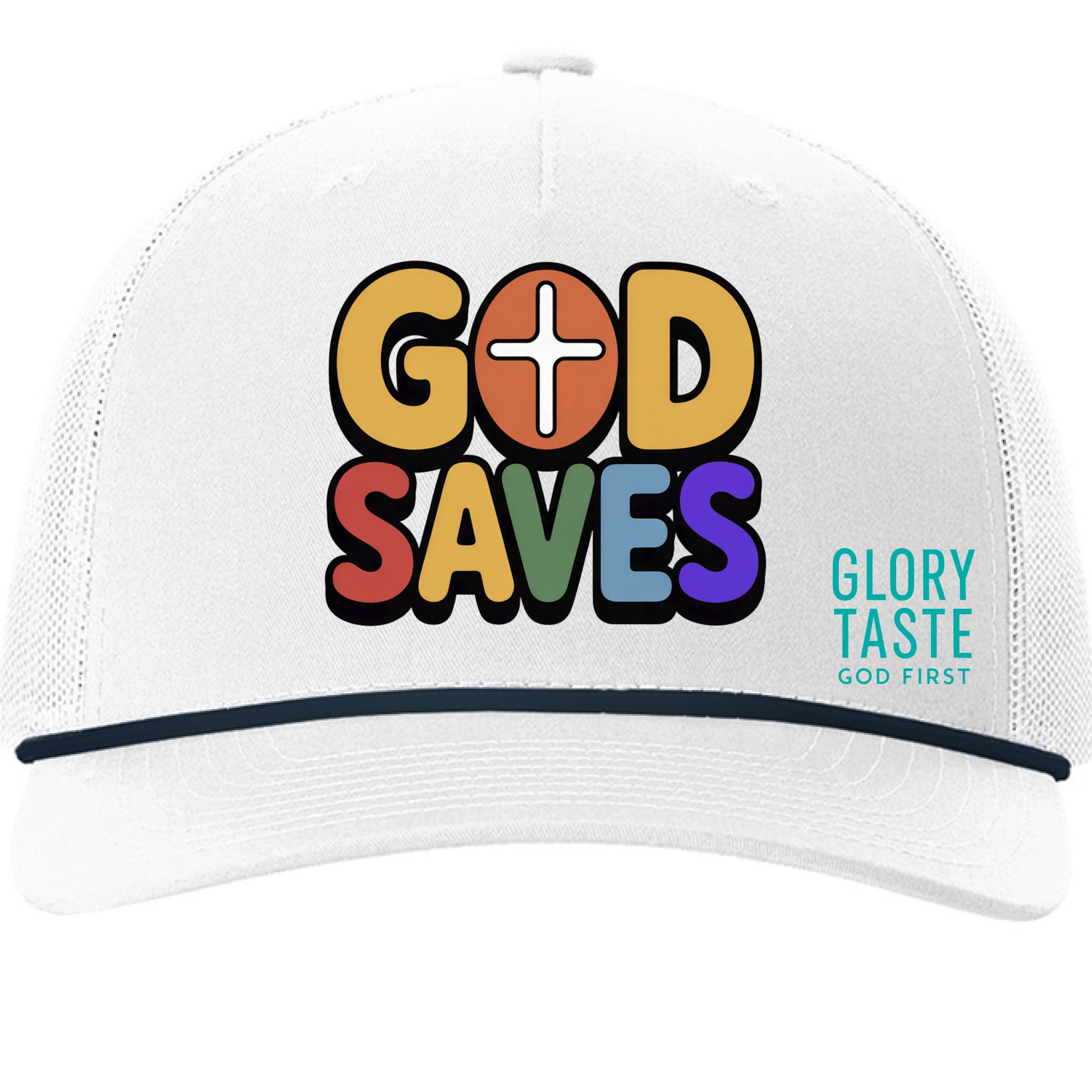 White/ Navy - FRONT