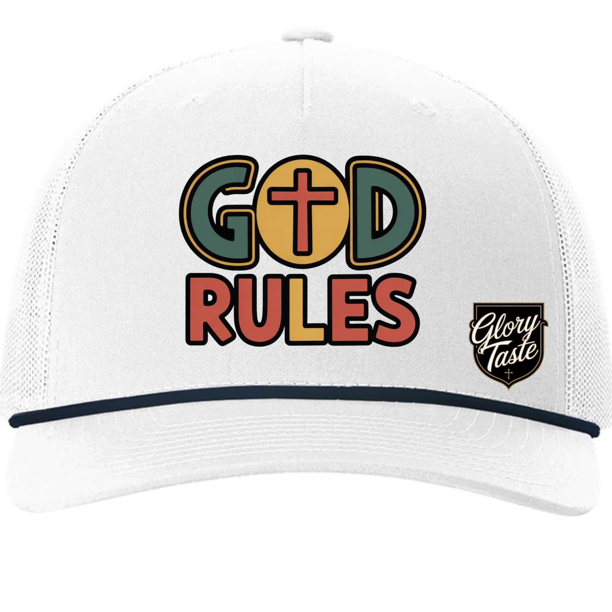 White/ Navy - FRONT