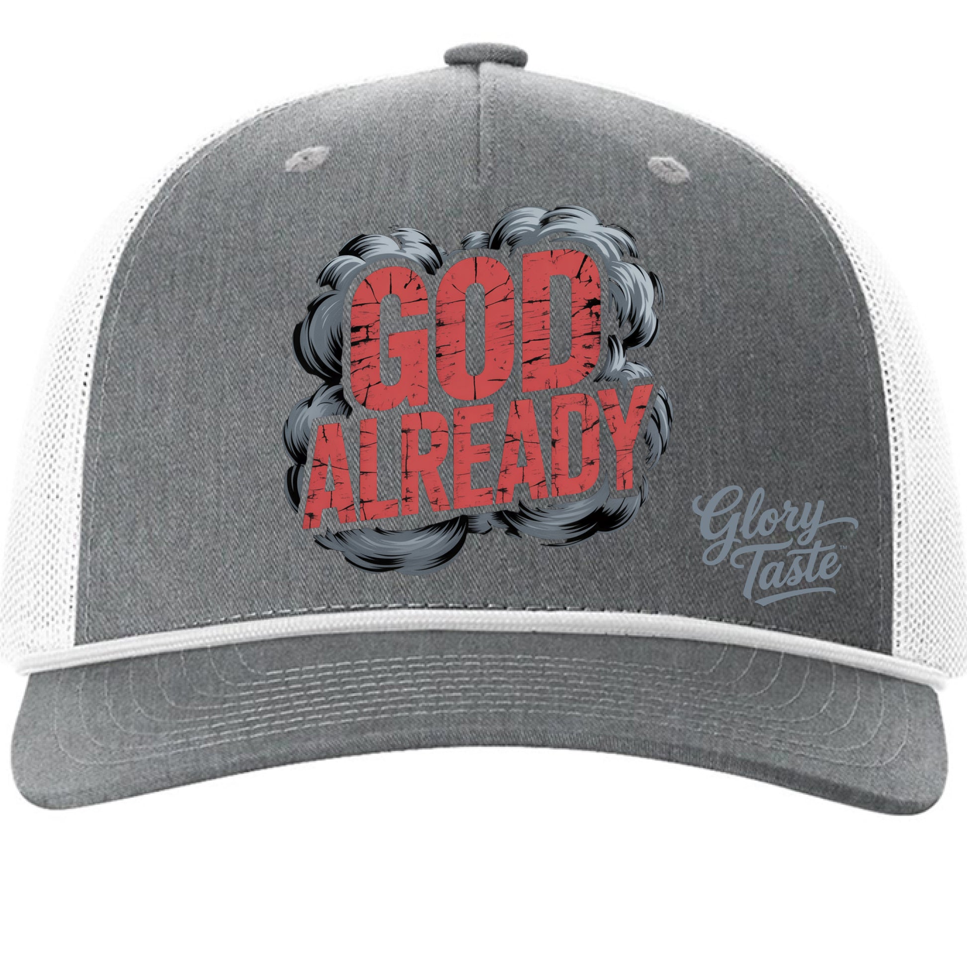 Heather Grey/ White - FRONT